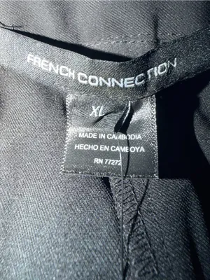French Connection Black Pleated Wide Leg Pants NWT thumbnail 3