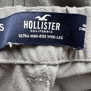 Hollister ultra high rise gray wide leg pants trousers minimalist casual small thumbnail 5