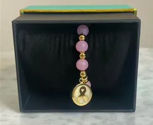 Rustic Cuff Breast Cancer Awareness‎ Stretch Bracelet Pink and Good New in Box thumbnail 1