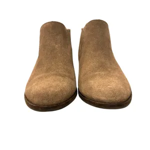 Lucky Brand Tan Suede Leather Ankle Booties 7.5 Western Boho Block Heel Boots thumbnail 5