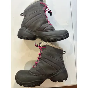 Columbia Women's 5 Youth 3-3.5 Rope Tow III Waterproof Winter Boots Grey Pink thumbnail 3