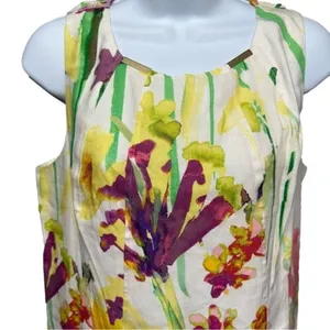 Calvin Klein Womens Multicolor Floral Sleeveless Back‎ Zip Sheath Dress SZ 14 thumbnail 11
