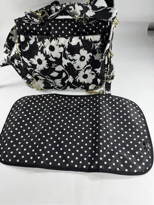 JuJuBe BFF Convertible Diaper Bag Backpack Black White Floral Polka Dot‎ Pad thumbnail 11