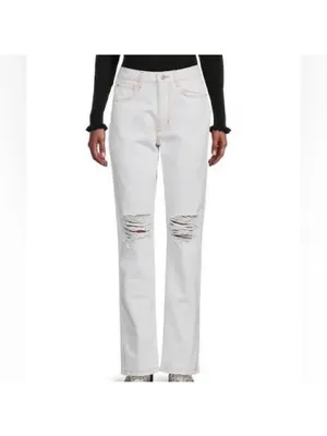 WEWOREWHAT Stretch Denim Classic White Jeans Sz 24 NEW with tags thumbnail 3