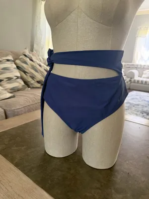 Eomenie Tie Side Tummy Control High Waisted bikini bottom thumbnail 5
