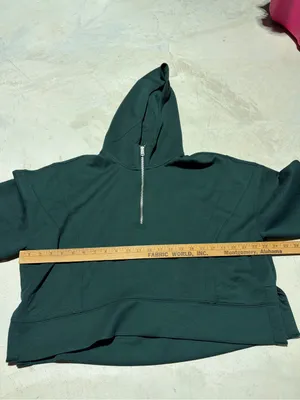 YPB your personal best Dark Green Half-Zip Hoodie large Abercrombie thumbnail 3