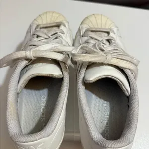 Adidas Superstar white sneakers, size 5 thumbnail 6
