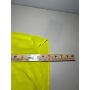 Bebe Neon Yellow Draped Bodycon Shift Dress Large Sleeveless Asymmetric Hem‎ thumbnail 9