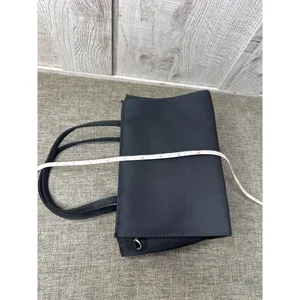 Small Black Handbag Crossbody With Zebra Stripe Interior & Removable Strap thumbnail 6