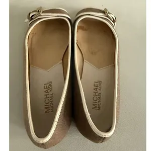 MICHAEL Michael Kors Flats Tan White Peep Toes Size US 5.5 MSRP 300$‎ thumbnail 3