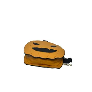 Pumpkin-Shaped Crossbody Purse With A Removable Chain Strap Halloween Fashion thumbnail 3