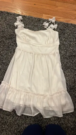 white floral dress thumbnail 2