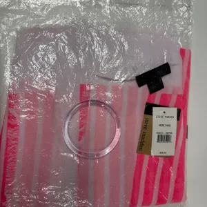 Steve Madden‎ Pink and White Striped Oversized Scarf or Wraps - 74"x40" - NEW. thumbnail 7
