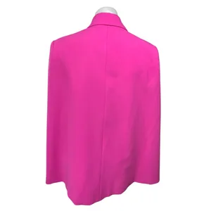 Zara Women's Pink Long Sleeve Collar Double Breasted Blazer Coat Jacket Size XS thumbnail 3