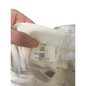 White Linen Blend Straight Skirt Size 12 thumbnail 4