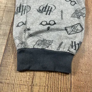 Harry Potter Wizarding World Gray Pajama Set Long Sleeve Joggers Large HP Print thumbnail 3