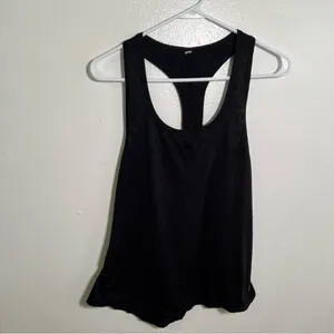 American Eagle Women's Athletic Tank Top Black Racerback‎ Lace Cut Out Stretch thumbnail 3
