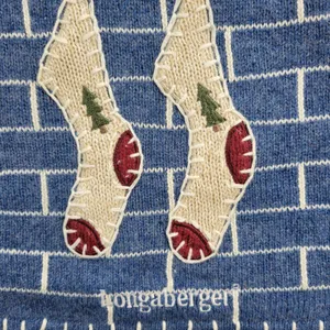 Vintage Longaberger Women's Vest 1X Blue Denim Embroidered Stitched Holiday NEW‎ thumbnail 6