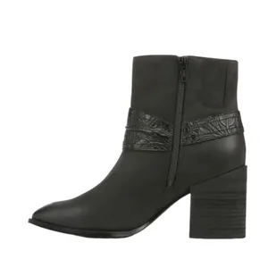 Vionic Carnelia Black Leather Ankle Boots Waterproof Booties with Buckle 7 thumbnail 6