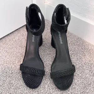 Jeffrey Campbell Laura Heels Size 6.5 Black Croc Ankle Strap Sandal Classic Chic thumbnail 9