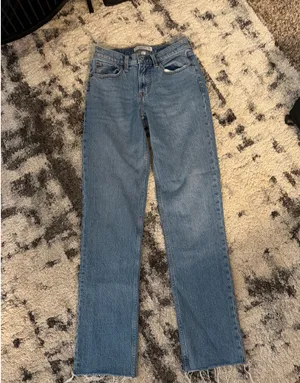Abercrombie straight mid rise jeans xlong thumbnail 2
