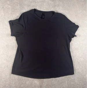 SKIMS Cotton Jersey T-Shirt in Soot (black) 4X thumbnail 1