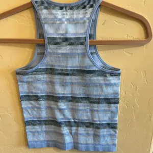 Just Polly Stripe Knit Tank Top - Blues/grays/white thumbnail 2