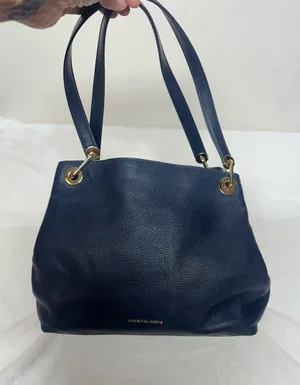Michael Kors Raven Midnight Pebbled Leather Shoulder Tote Hobo bag thumbnail 1