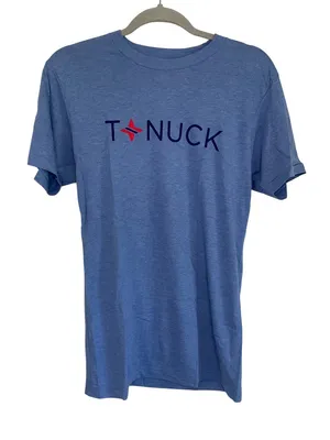 Tuckernuck Logo American Apparel Tri-Blend Tee in Blue Small Womens New Tshirt thumbnail 2