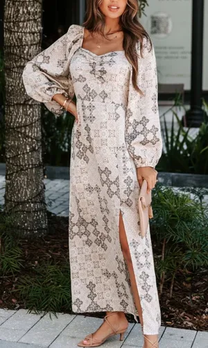VICI | Reyna Printed Slit Maxi Dress thumbnail 1