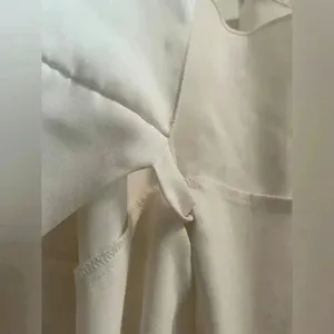 Amanda Uprichard Clarita Wrap Top in Cream​​​​ vintage peplum style size medium thumbnail 5
