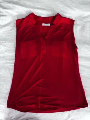 Red Calvin Klein Blouse thumbnail 1