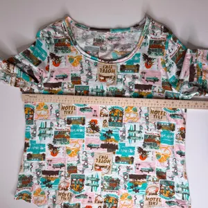 NEW Cato Tropical Graphic Scoop Neck Tee XL Tiki Vacation Resort Colorful Beachy thumbnail 8