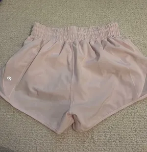 Light Pink Lululemon Hotty Hot Shorts 4" High-Rise thumbnail 1