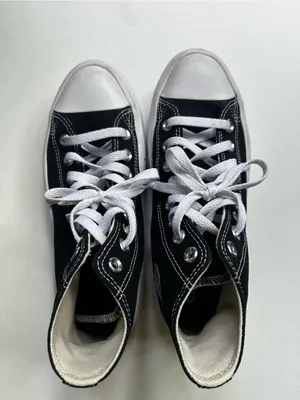 Converse Women’s Black and White Platform High Top Canvas Sneakers Size 8 thumbnail 2