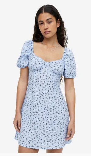 Puff Sleeved Dress thumbnail 1