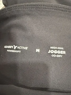 Old Navy High Rise PowerSoft Full-Length Front Pocket Active Jogger Go-Dry M thumbnail 7