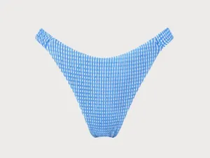 BERLOOK Blue Textured Striped Bikini Bottom ONLY 38 Size M thumbnail 5