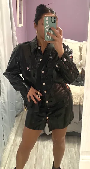 Faux Leather Dress thumbnail 1