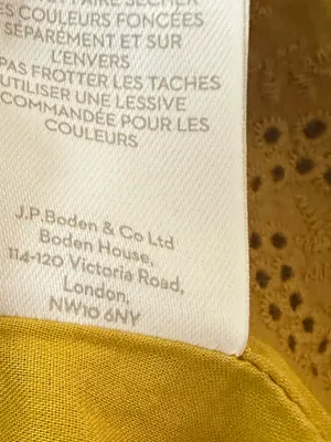Boden Hallie Broderie Eyelet mustard yellow Sleeveless Top 10 thumbnail 10