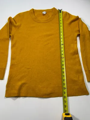 J. Crew Wool Blend Women's Scoop Neck Sweater in Marigold Size Medium thumbnail 3