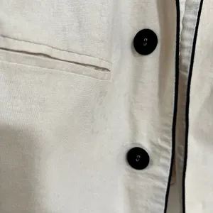 Tahari | Women's Linen Blend Cream Black Trim Business‎ Blazer Jacket, Size M thumbnail 4