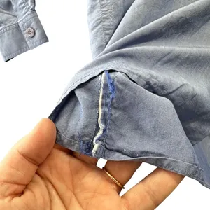 St. John Sport Marie Gray Blue Button Down‎ Shirt Womens Petite Long Sleeve Logo thumbnail 4