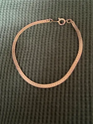 Rose Gold Herringbone Chain Bracelet - Women Jewelry thumbnail 2