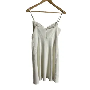 RIXO Bridal Libby Ivory Satin Bow Sleeveless Mini Dress Size XS thumbnail 11
