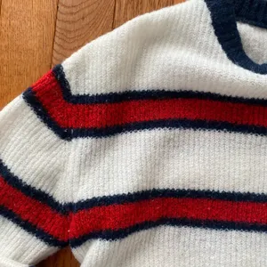 blue white red striped sweater thumbnail 5