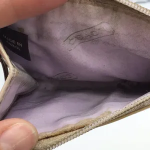 Coach patent shiny leather gray/purple wallet thumbnail 6