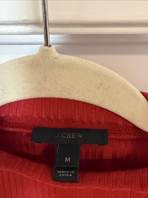 J. Crew Ribbed Long-Sleeve Mock Neck Sweater - Red thumbnail 5