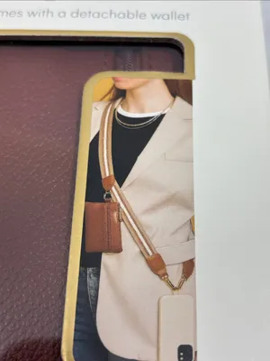 Artikl Universal Crossbody Phone Strap with Detachable Wallet Brown Gold NEW thumbnail 7