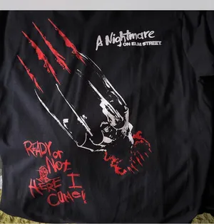 Nightmare on elm street shirt Black Size M thumbnail 1